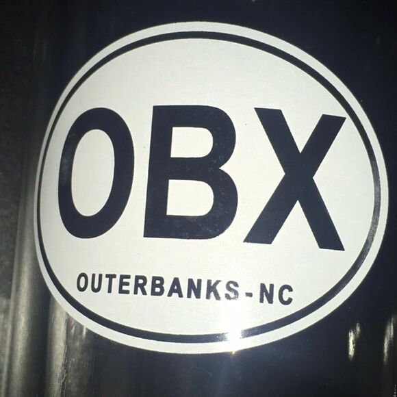 Outerbanks NC drinking glass clear glass 7” tall beer mug Berr Stein Euc OXB - Picture 2 of 8